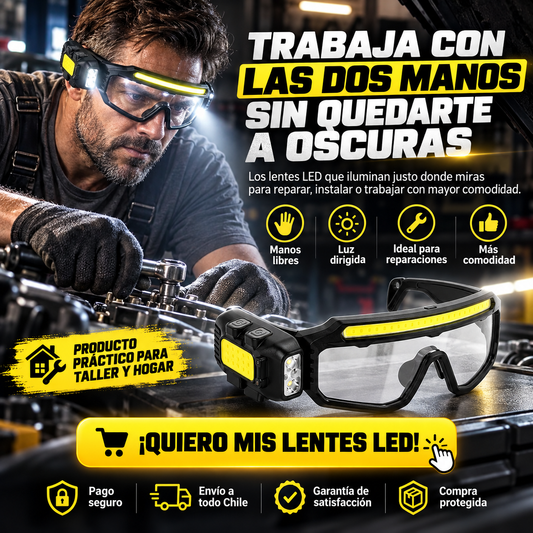 Gafas Seguridad Luz LED Inteligentes